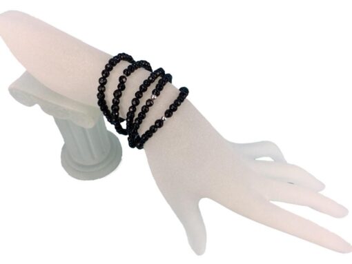 Turmalin Schörl Armband Premium Damen facettiert