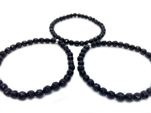 Turmalin Schörl Armband Premium Herren facettiert