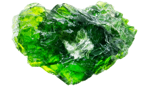 Smaragd Rohkristall Herz