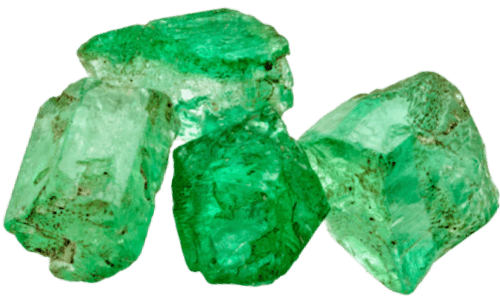 Smaragd Rohkristalle
