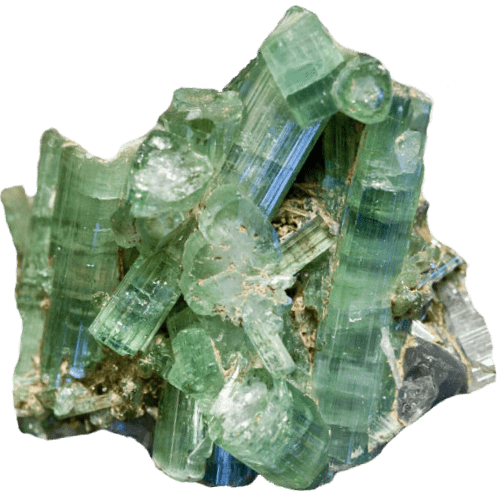 Turmalin grün Verdelith Kristall Druse