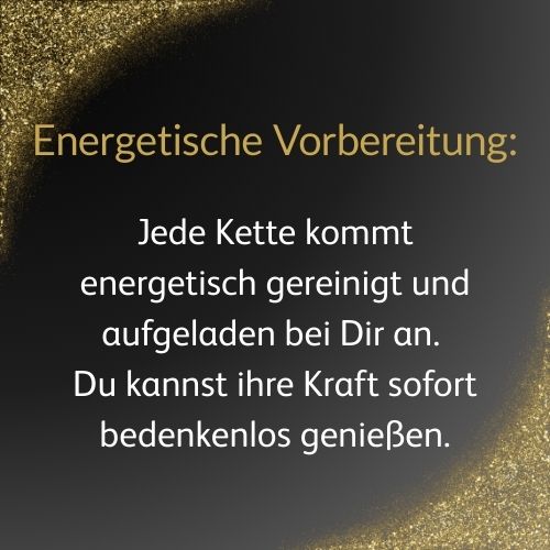Dekobild mit Hinweis auf energetische Halsketten Reinigung bei La`Kaja Jewellery