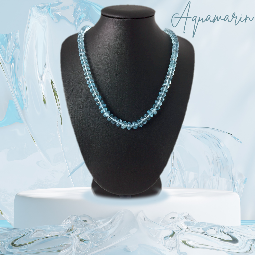 Aquamarin Halskette Damen La´Kaja