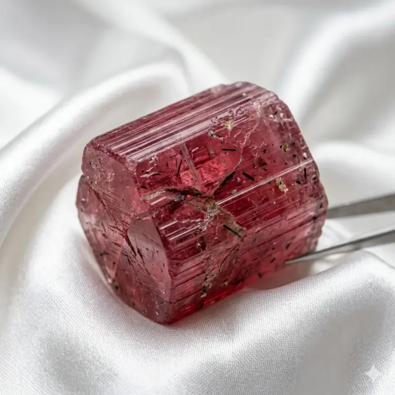 rosa Turmalin Wirkung eines Rubellit Rohkristalls