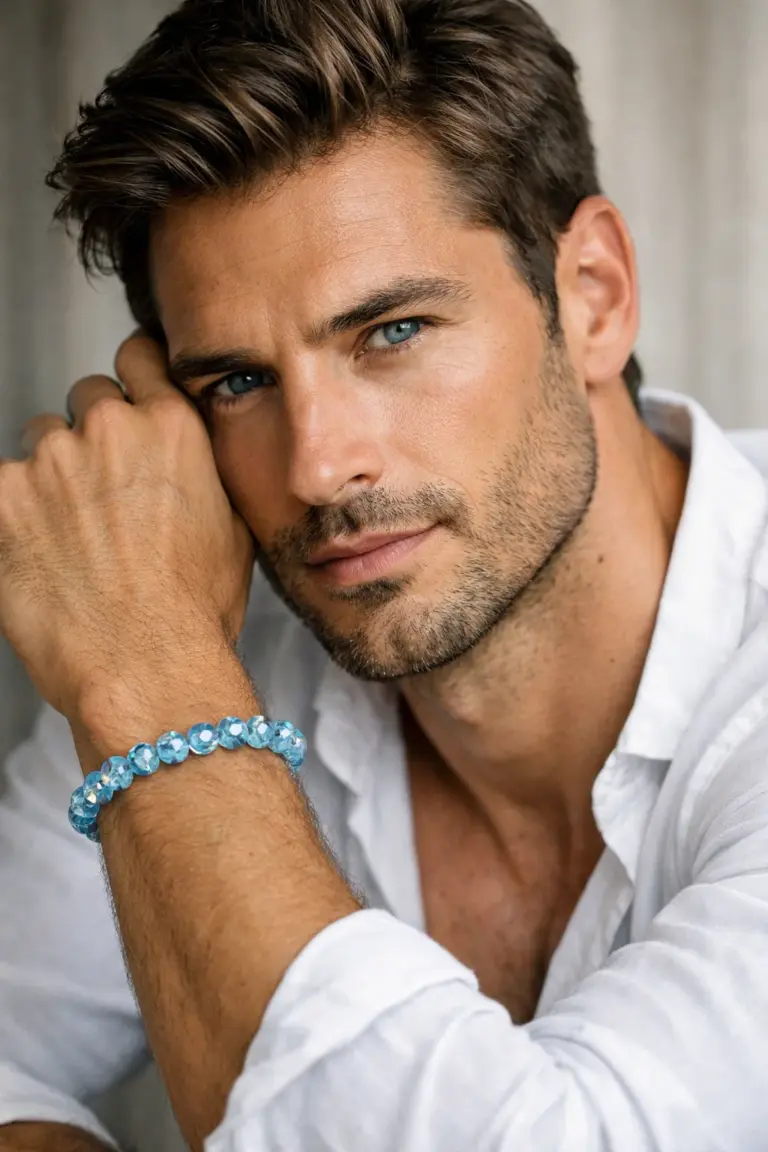 Armband mit blauem Topas