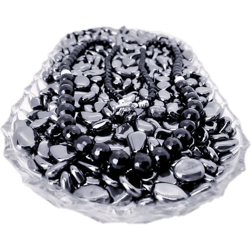 Turmalin schwarz Schörl auf Hämatit