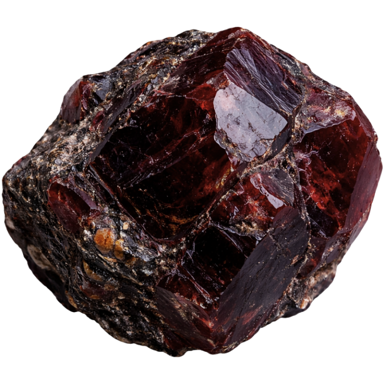 Roter Granat-Rohkristall