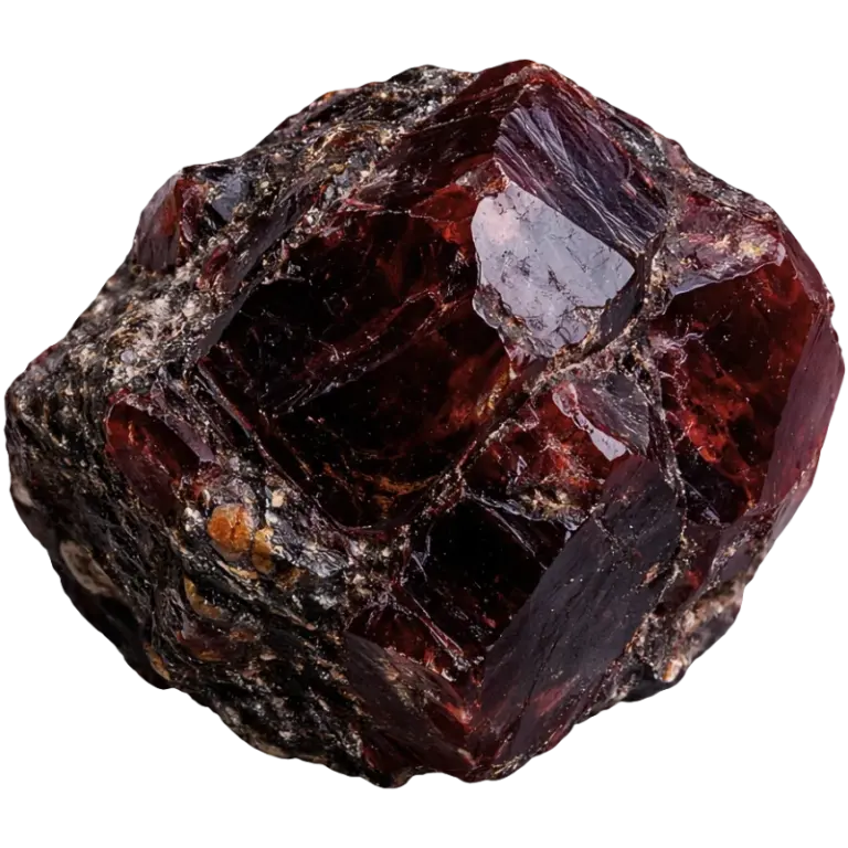 Roter Granat-Rohkristall