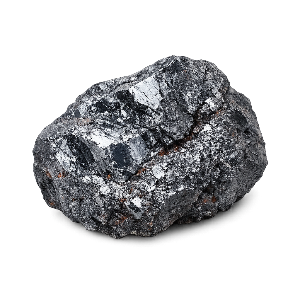 Wirkung Hämatit ein freigestellter Hämatit Rohstein GemstoneEmpire