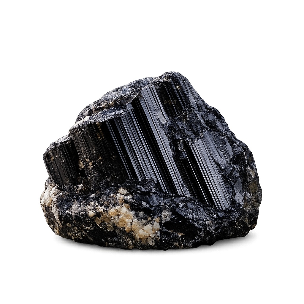 Wirkung Turmalin scharz Schörl edler Rohstein.