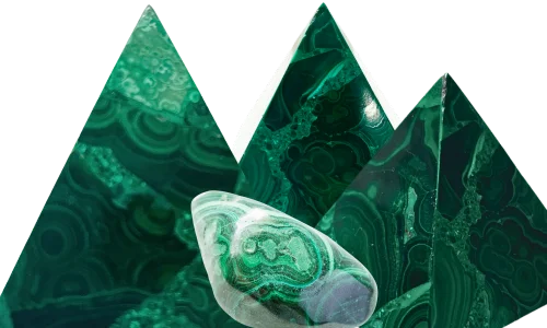 Malachit Wirkung von großen Malachit Pyramden